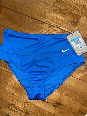 Nike Royal Blue High-Waist Bikini Bottoms